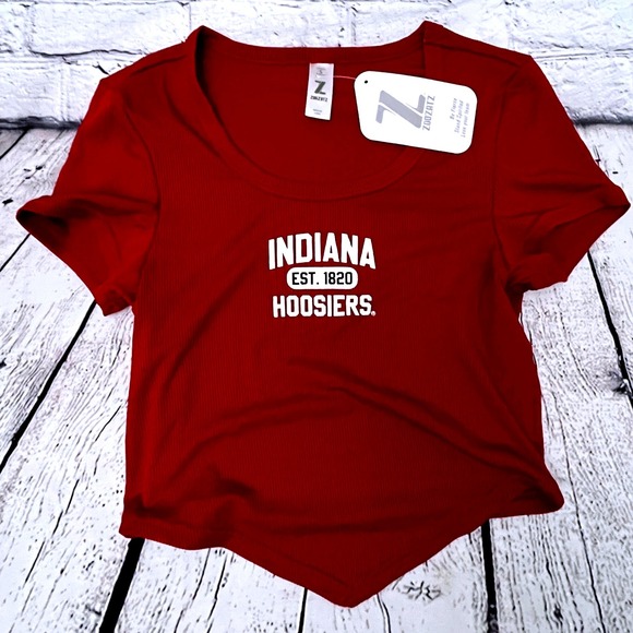 Indiana Hoosiers Cropped T-Shirt Crop Top Size Small NEW - Picture 1 of 6